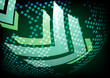Arrow green background with place for your text.