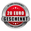 5 Star Button rot 20 EURO GESCHENKT DTO DTO