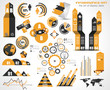 Infographic elements - set of paper tags,