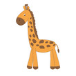 Cute little giraffe , illustration isolated on white