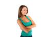Smart beautiful girl with arms crossed