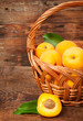 Photo: Apricots in a wicker basket Apricots in a wicker basket