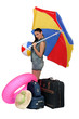 Photo: young woman going on vacation young woman going on vacation