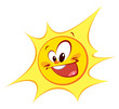 Happy sun (coloured outlines)
