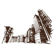 City Hand Drawn. Vector Illust...