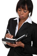 Photo: Fed-up businesswoman Fed-up businesswoman
