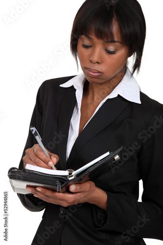 Photo: Fed-up businesswoman Fed-up businesswoman