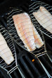 Fresh Mild White Fish on a Hot Summer Grill