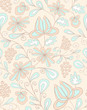 Seamless summer pastel floral pattern