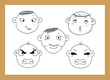 different facial expressions of a boy