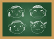 different facial expressions of a girl