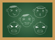 different facial expressions of a boy