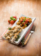 Foto: skewer with eggplants salad skewer with eggplants salad