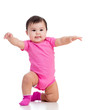 baby girl standing up