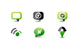 Modern vector web green