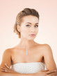 woman with diamond necklace