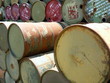 rusty oil barrels