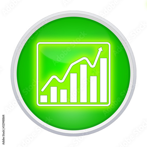 Illustration: chart button grün chart button grün