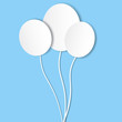 Vektor: Abstract paper balloons background Abstract paper balloons background