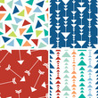 Vector arrows and triangles seamless pattern background with