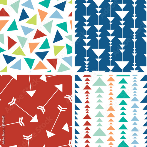 Vector: Vector arrows and triangles seamless pattern background with Vector arrows and triangles seamless pattern background with