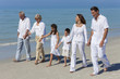 Photo: Grandparents, Mother, Father Children Family Walking Beach Grandparents, Mother, Father Children Family Walking Beach