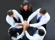 Top view of business people