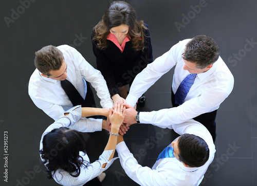 Photo: Top view of business people Top view of business people