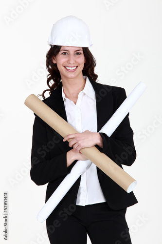Photo: young female architect young female architect
