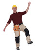 Photo: Construction worker falling Construction worker falling