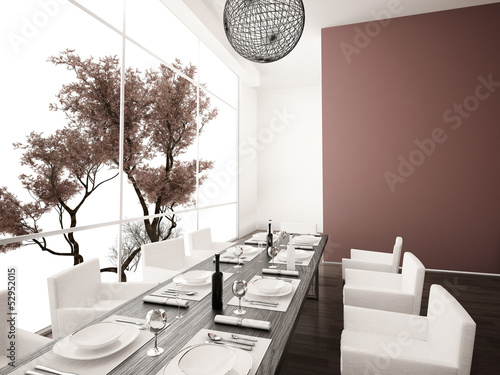 Illustration: Modern Design White Dining Room | Interior Architecture Modern Design White Dining Room | Interior Architecture