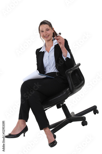 Photo: Confident young businesswoman Confident young businesswoman