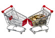 Shopping Cart with money