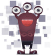 Vector: Monter with headphones Monter with headphones