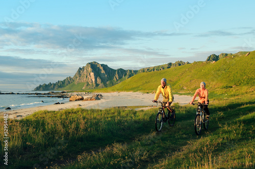 Photo: couple cycling couple cycling