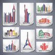 Set of colored barcode stickers made in the country