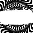 Black and white swirl lines with grunge label. Vector.