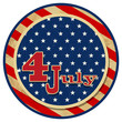 American flag background with stars symbolizing 4th july indepen