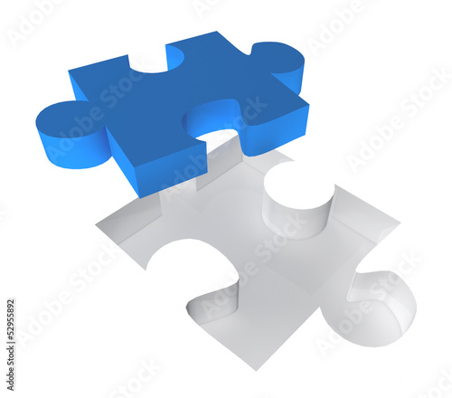 Illustration: 3D puzzle piece 3D puzzle piece