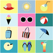 icons to the summer recreation