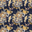 vintage floral seamless paisley pattern