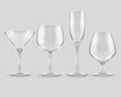 Vector: set of transparent glass goblets - EPS10 vector illustration set of transparent glass goblets - EPS10 vector illustration
