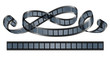 twisted film reel isolated on white background - eps10 vector