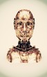 Cyborg, robot, Androide volto, crash test, informatica, computer