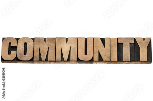 Photo: community in wood type community in wood type