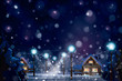 Vector of winter landscape. Merry Christmas!