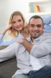 couple relaxing in the lounge