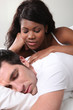 Photo: mixed couple in bed mixed couple in bed