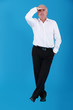 Photo: mature man looking at the horizon mature man looking at the horizon