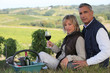 Photo: Couple having a picnic in the countryside Couple having a picnic in the countryside